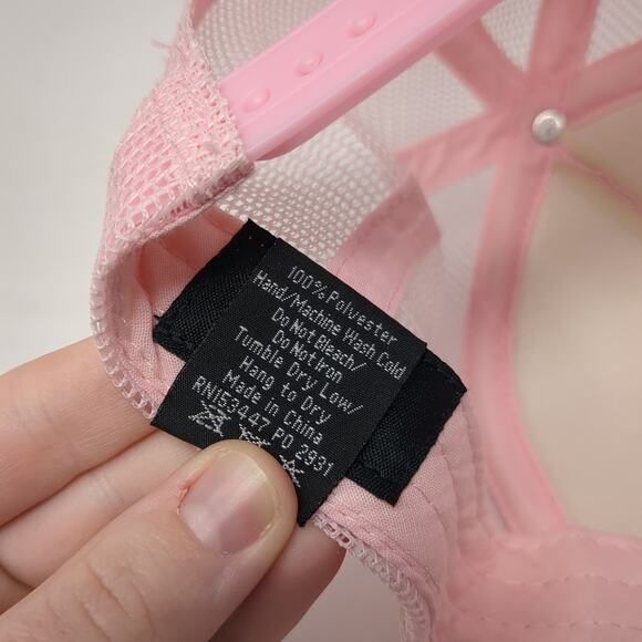 Alexandria's Bachelorette Snapback Rope Trucker Hat Pink One Size Dalix - Picture 10 of 10